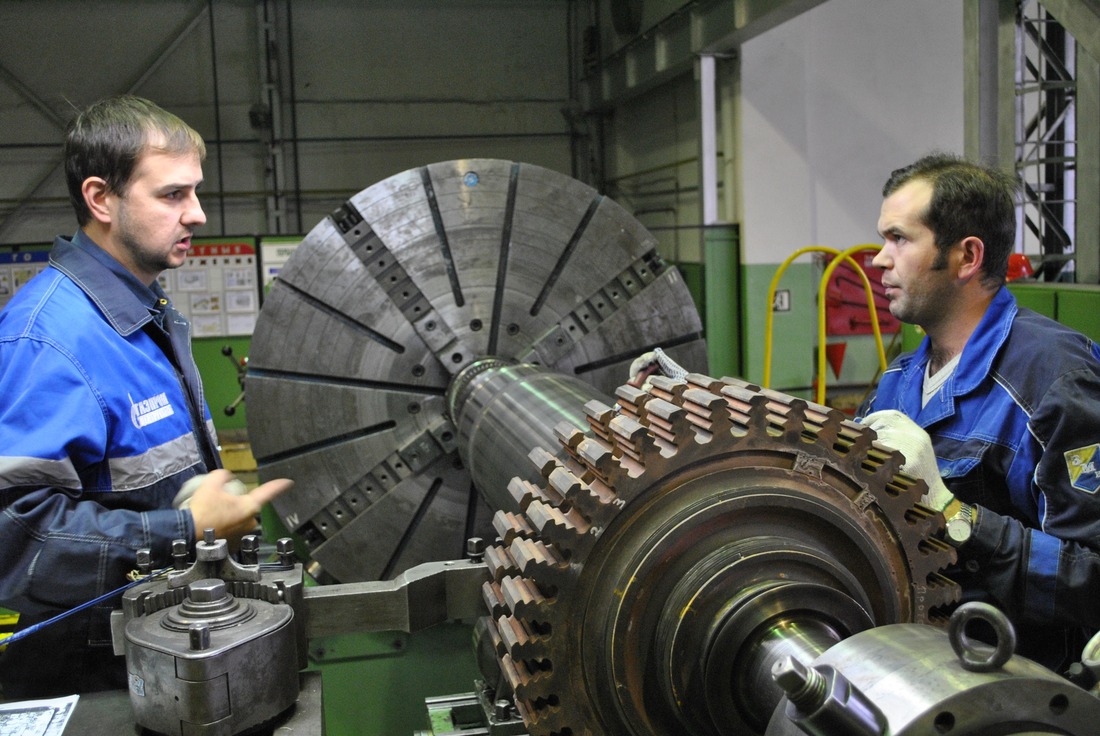 Идет восстановление рабочих поверхностей роторов турбин