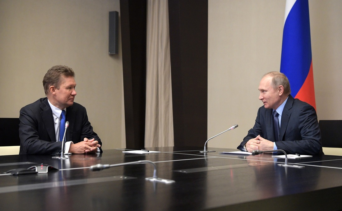 Алексей Миллер и Владимир Путин. Фото сайта kremlin.ru